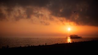 West Pier at Sunset.